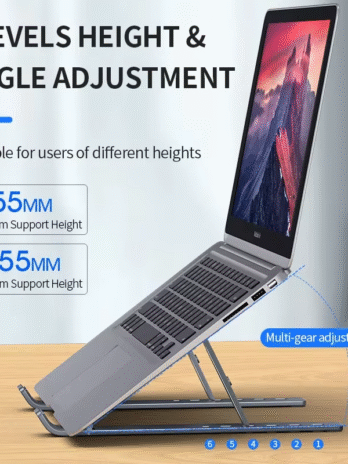 Foldable Laptop Stand Adjustable Portable Notebook Bracket – Premium Aluminum Alloy Support for MacBook & Laptops