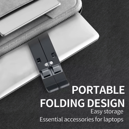 Foldable Laptop Stand Adjustable Portable Notebook Bracket – Premium Aluminum Alloy Support for MacBook & Laptops - Image 3