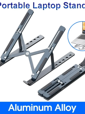 Foldable Laptop Stand Adjustable Portable Notebook Bracket – Premium Aluminum Alloy Support for MacBook & Laptops